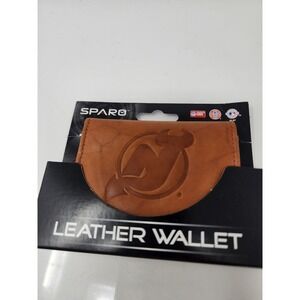 Sparo Mens New Jersey Devils Trifold Wallet Brown Leather Casual Size OS